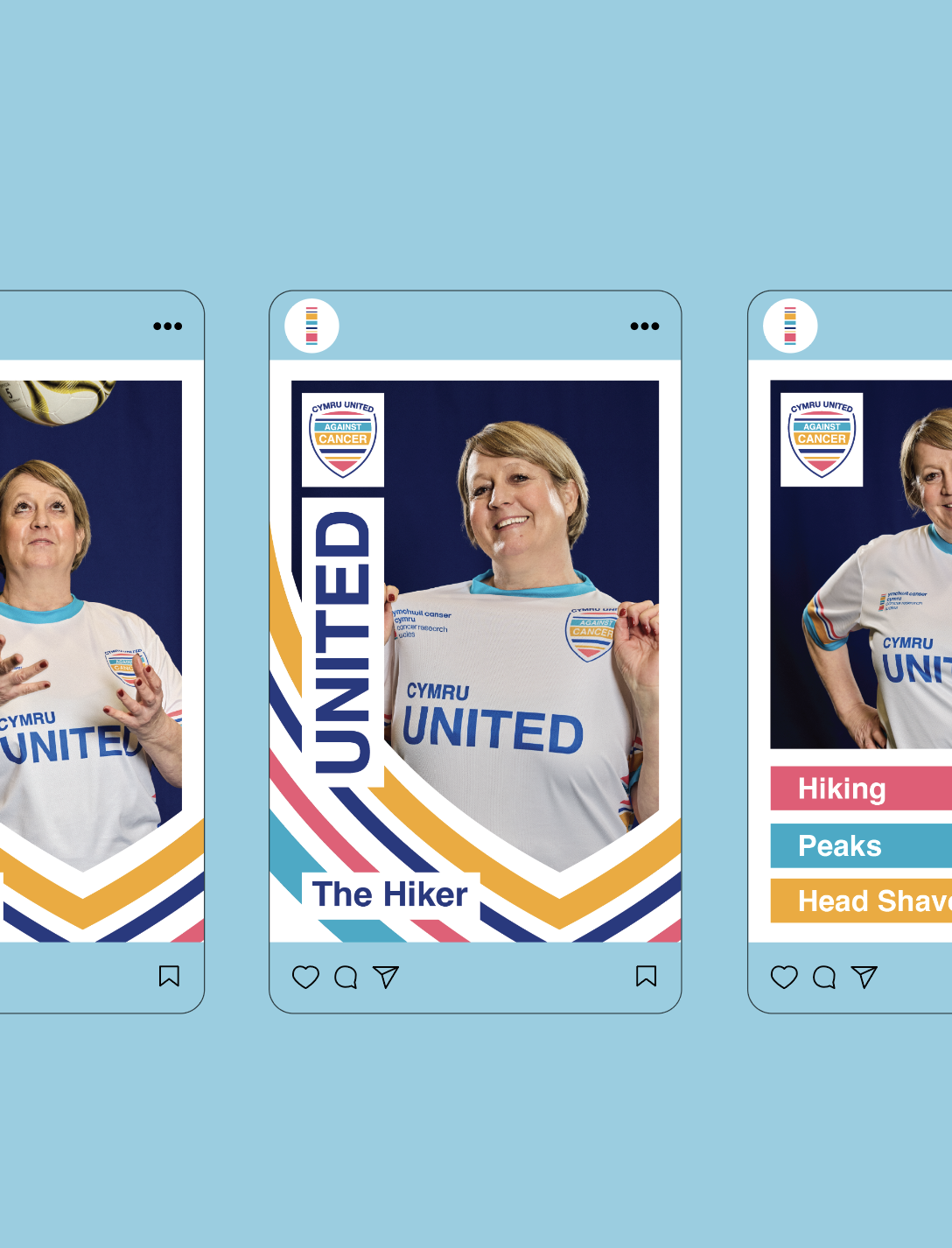 Example social media asset showing individual members of the team..